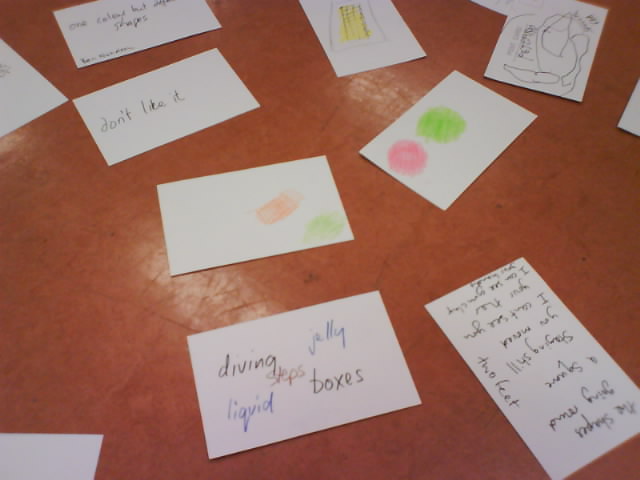 ideas on paper in words, line and colour.